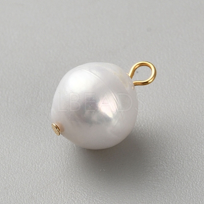 Natural Baroque Keshi Pearl Charms KK-CJC0025-001G-01-1