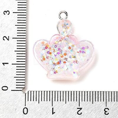 Transparent Resin Pendants LS-RESI-H036-01F-1
