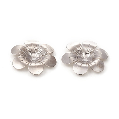 6-Petal Brass Bead Caps X-KK-I669-06P-1