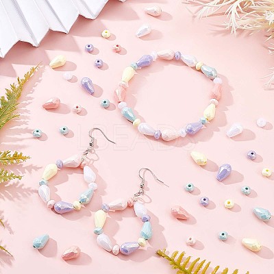 960Pcs 12 Style Spray Painted Acrylic Beads MACR-NB0001-20-1