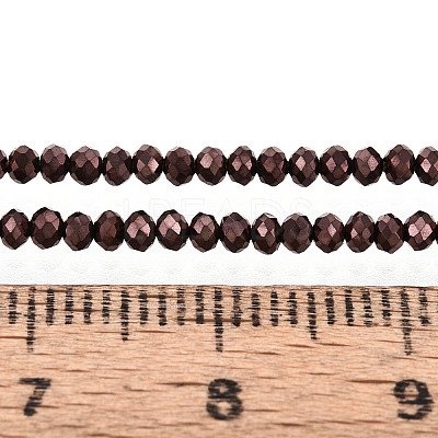 Electroplate Glass Beads Strands X-EGLA-F149-FP-08-1