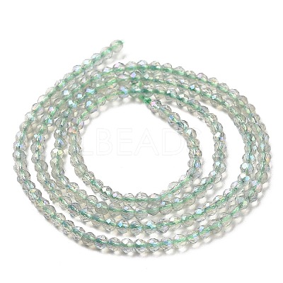 Electroplate Transparent Glass Beads Strands GLAA-H021-01A-FR07-1