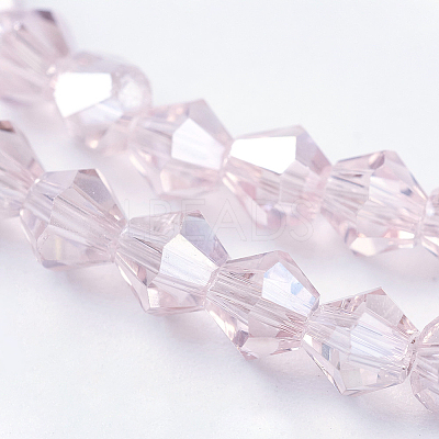 Electroplate Glass Beads Strands X-EGLA-Q118-6mm-B12-1