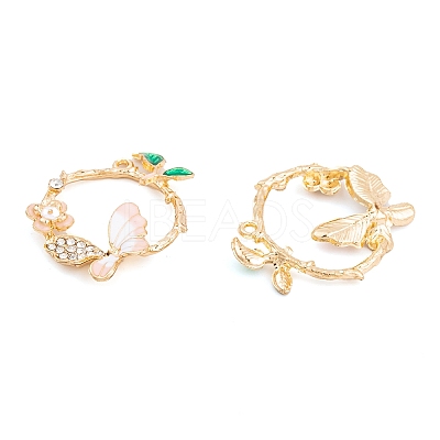 Rack Plating Alloy Enamel Pendants LS-FIND-A040-04KCG-03-1