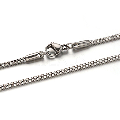 304 Stainless Steel Snake Chain Necklaces NJEW-M151-11-1