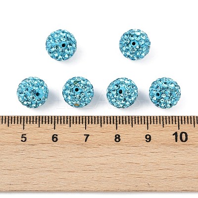 Polymer Clay Rhinestone Beads RB-H258-HD10mm-202-1