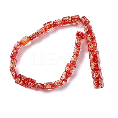 Handmade Dichroic Foil Glass Beads Strands DICH-U001-07M-1