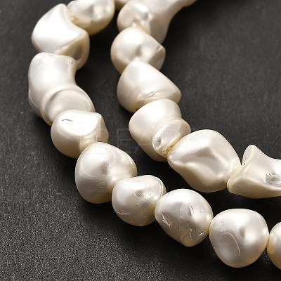 Electroplated Shell Pearl Beads Strands BSHE-C009-01A-1