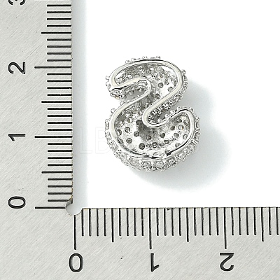 Rack Plating Brass Clear Cubic Zirconia Pendants KK-S378-01P-S-1