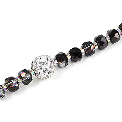 Acrylic & Glass & ABS Plastic Pearl & Alloy & Polymer Clay Pave Rhinestone Beads Strands MAK-T011-08A-1
