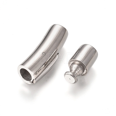 Tarnish Resistant 304 Stainless Steel Bayonet Clasps STAS-L238-004B-P-1