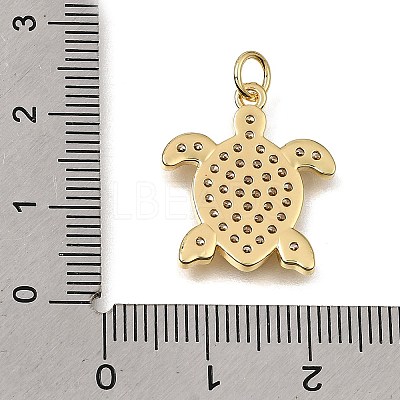 Brass Micro Pave Clear Cubic Zirconia Pendants CU-CBAA556-06B-1