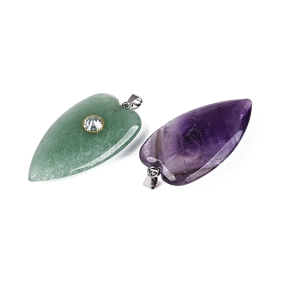 Natural Mixed Gemstone Pendants G-Q601-47-1