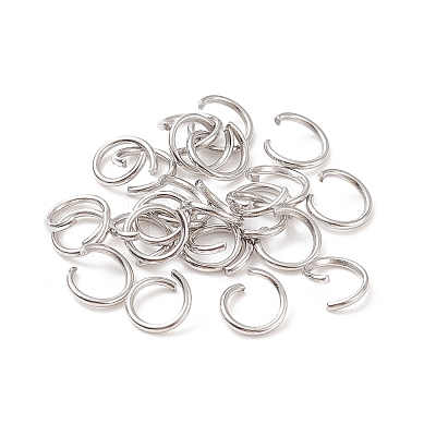 Tarnish Resistant 304 Stainless Steel Open Jump Rings STAS-R049-6x0.8mm-1