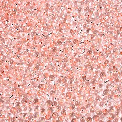 6/0 Baking Paint Transparent Fringe Glass Seed Beads SEED-N006-06E-1