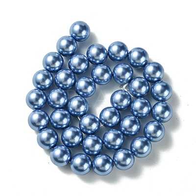 Eco-Friendly Glass Pearl Beads Strands HY-A008-12mm-RB015-1
