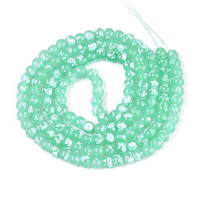 Baking Paint Glass Beads Strands DGLA-N015-6mm-07-1