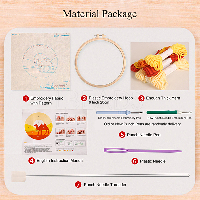Punch Embroidery Beginner Kit DIY-P077-006-1