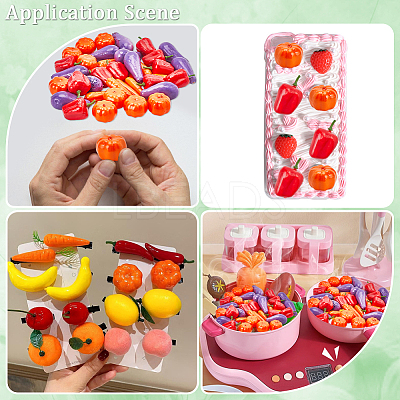 40Pcs 4 Styles Foam Artificial Vegetables AJEW-GF0009-58-1