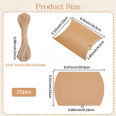 20Pcs Paper Pillow Candy Boxes CON-BBC0001-10-1