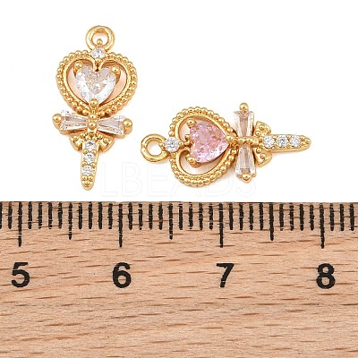 Brass Micro Pave Cubic Zirconia Pendants CU-CBA7392-10G-1