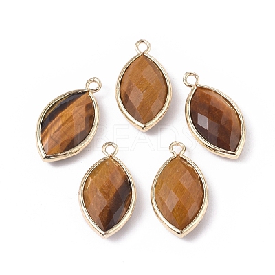 Natural Tiger Eye Pendants G-L514-023C-1