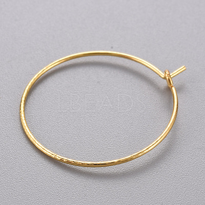 Brass Hoop Earrings KK-T032-005G-1