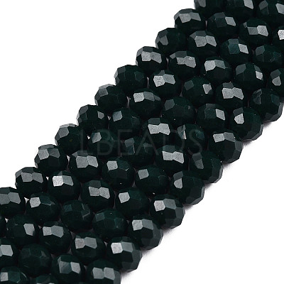 Opaque Solid Color Imitation Jade Glass Beads Strands EGLA-A044-P6mm-D12-1