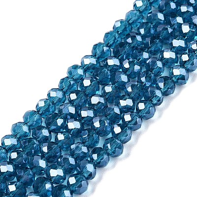Electroplate Glass Beads Strands EGLA-A044-T4mm-A27-1