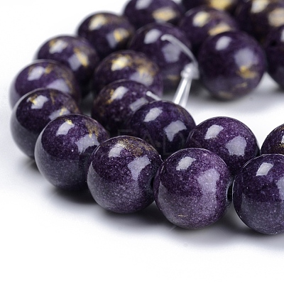 Natural Mashan Jade Beads Strands G-F670-A25-10mm-1