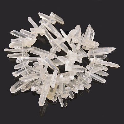 Natural Rough Quartz Crystal Bead Strands G-I111-02-1
