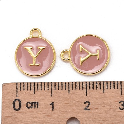 Golden Plated Alloy Enamel Charms X-ENAM-S118-07Y-1
