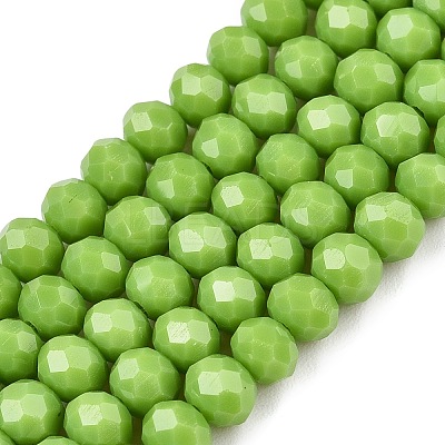 Opaque Solid Color Imitation Jade Glass Beads Strands EGLA-A044-P4mm-D30-1