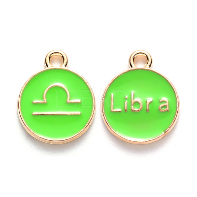 Alloy Enamel Pendants X-ENAM-S124-01B-06K-1