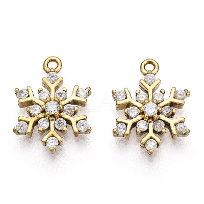 Brass Micro Pave Cubic Zirconia Charms LS-ZIRC-Q014-001C-NF-1