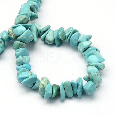 Synthetic Green Turquoise Stone Bead Strands X-G-R192-B23-1-1