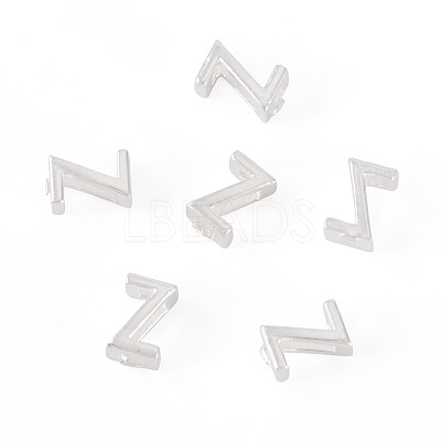 6Pcs 925 Sterling Silver Hollow Initial Beads STER-TA0001-53Z-1