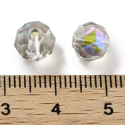 Electroplate Round Glass Beads EGLA-A043-01-FR01-1