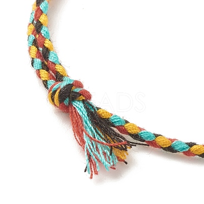 5Pcs Macrame Cotton Braided Cord Anklets Set AJEW-AN00486-05-1