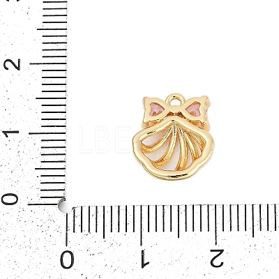 Brass Micro Pave Cubic Zirconia Pendants ZIRC-P122-05A-G02-1