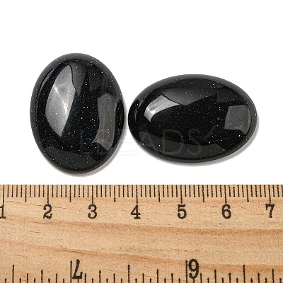 Synthetic Blue Goldstone Cabochons G-C115-01B-49-1