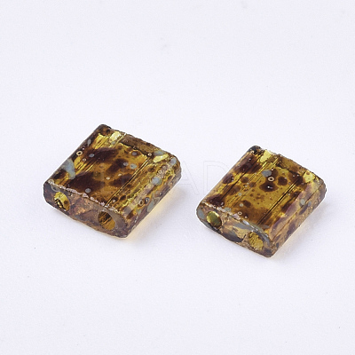 2-Hole Transparent Glass Seed Beads SEED-S023-30C-20-1