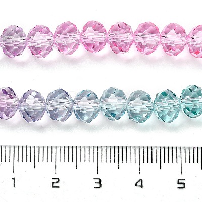 Transparent Painted Glass Beads Strands DGLA-A034-T8mm-A10-1
