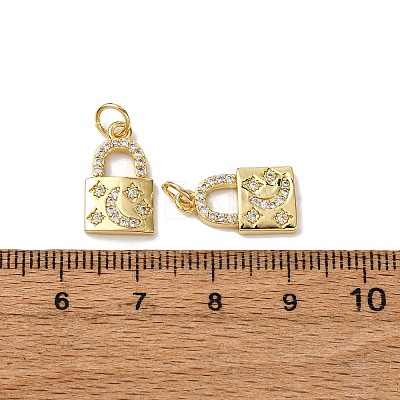 Brass Micro Pave Clear Cubic Zirconia Pendants KK-A270-03G-G-1
