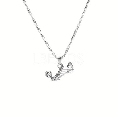 Football Soccer Shoe Alloy Pendant Necklaces FS-WG4A7BD-01-1-1