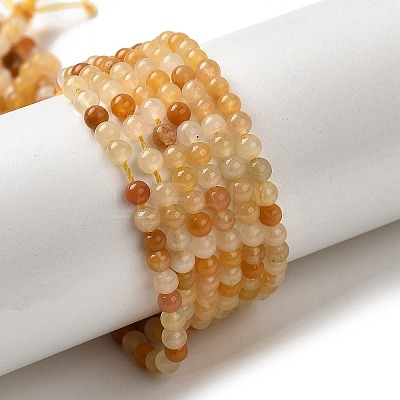 Natural Topaz Jade Bead Strands G-K146-63-3mm-1