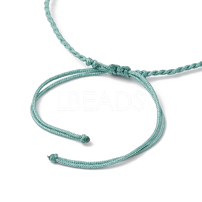Natural Green Aventurine & Striped Agate Round Beads Braided Bead Bracelets for Women BJEW-JB11978-1