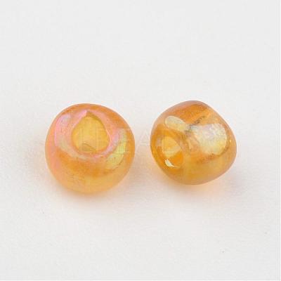 Transparent Rainbow Colours Round Glass Seed Beads X-SEED-A007-4mm-162B-1