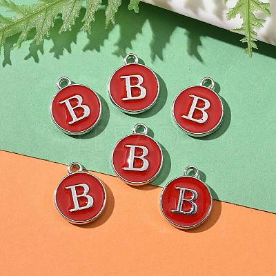 Platinum Plated Alloy Enamel Charms LS-ENAM-S118-03B-P-1