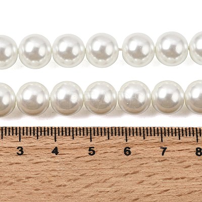 Eco-Friendly Dyed Glass Pearl Round Beads Strands HY-A002-10mm-RB001-1